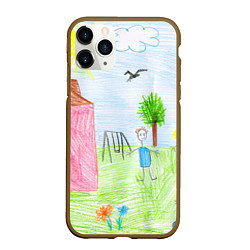 Чехол iPhone 11 Pro матовый Детские рисунки