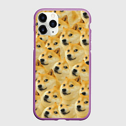 Чехол iPhone 11 Pro матовый Doge, цвет: 3D-фиолетовый