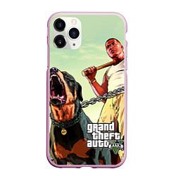 Чехол iPhone 11 Pro матовый GTA 5: Franklin Clinton