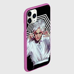 Чехол iPhone 11 Pro матовый EXO Geometry, цвет: 3D-фиолетовый — фото 2