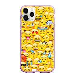 Чехол iPhone 11 Pro матовый Emoji, цвет: 3D-розовый