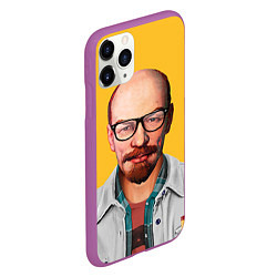 Чехол iPhone 11 Pro матовый Ленин хипстер, цвет: 3D-фиолетовый — фото 2