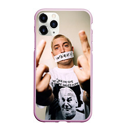 Чехол iPhone 11 Pro матовый Eminem: I am Rap, цвет: 3D-розовый