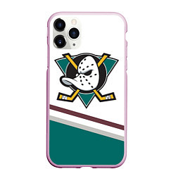 Чехол iPhone 11 Pro матовый Anaheim Ducks Selanne, цвет: 3D-розовый