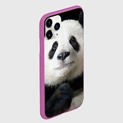 Чехол iPhone 11 Pro матовый Взгляд пандочки, цвет: 3D-фиолетовый — фото 2