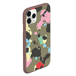 Чехол iPhone 11 Pro матовый Камуфляж: микс цветов, цвет: 3D-коричневый — фото 2