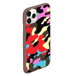 Чехол iPhone 11 Pro матовый Яркий камуфляж, цвет: 3D-коричневый — фото 2