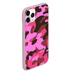 Чехол iPhone 11 Pro матовый Камуфляж: розовый/коричневый, цвет: 3D-розовый — фото 2