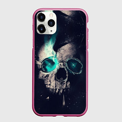 Чехол iPhone 11 Pro матовый Skull eyes, цвет: 3D-малиновый