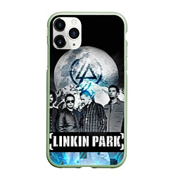 Чехол iPhone 11 Pro матовый Linkin Park: Moon, цвет: 3D-салатовый