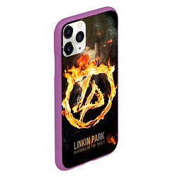 Чехол iPhone 11 Pro матовый Linkin Park: Burning the skies, цвет: 3D-фиолетовый — фото 2