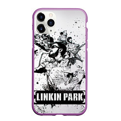 Чехол iPhone 11 Pro матовый Linkin Park, цвет: 3D-фиолетовый