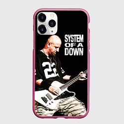 Чехол iPhone 11 Pro матовый System of a Down, цвет: 3D-малиновый