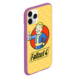 Чехол iPhone 11 Pro матовый Fallout 4: Pip-Boy, цвет: 3D-фиолетовый — фото 2