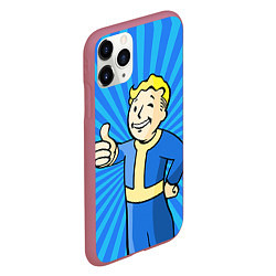 Чехол iPhone 11 Pro матовый Fallout Blue, цвет: 3D-малиновый — фото 2