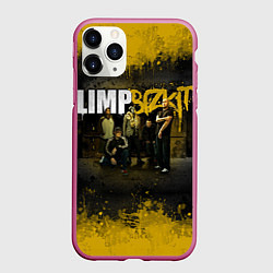 Чехол iPhone 11 Pro матовый Limp Bizkit: Gold Street, цвет: 3D-малиновый