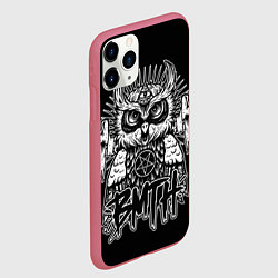 Чехол iPhone 11 Pro матовый BMTH Owl, цвет: 3D-малиновый — фото 2