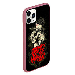 Чехол iPhone 11 Pro матовый Bring Me The Horizon, цвет: 3D-малиновый — фото 2