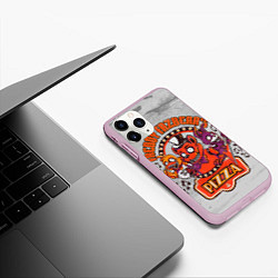 Чехол iPhone 11 Pro матовый Freddy Pizza, цвет: 3D-розовый — фото 2