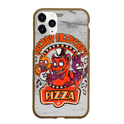 Чехол iPhone 11 Pro матовый Freddy Pizza, цвет: 3D-коричневый