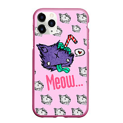 Чехол iPhone 11 Pro матовый Drop Dead: Meow