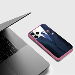 Чехол iPhone 11 Pro матовый Жених, цвет: 3D-малиновый — фото 2