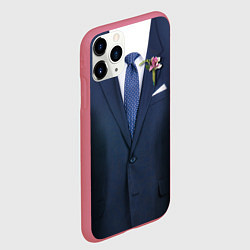 Чехол iPhone 11 Pro матовый Жених, цвет: 3D-малиновый — фото 2