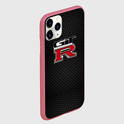 Чехол iPhone 11 Pro матовый Nissan GTR, цвет: 3D-малиновый — фото 2