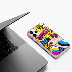 Чехол iPhone 11 Pro матовый POP ART, цвет: 3D-розовый — фото 2