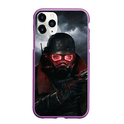 Чехол iPhone 11 Pro матовый Fallout: New Vegas, цвет: 3D-фиолетовый