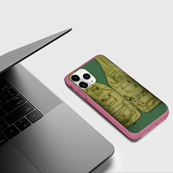Чехол iPhone 11 Pro матовый Жилетка рыбака, цвет: 3D-малиновый — фото 2