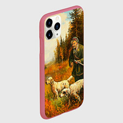 Чехол iPhone 11 Pro матовый Охота на утку, цвет: 3D-малиновый — фото 2