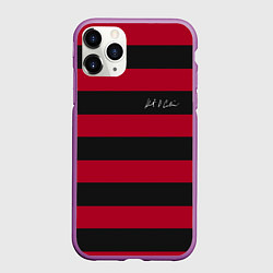 Чехол iPhone 11 Pro матовый Автограф Курта Кобейна, цвет: 3D-фиолетовый