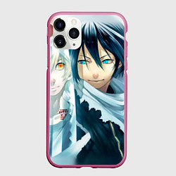 Чехол iPhone 11 Pro матовый Бездомный бог, цвет: 3D-малиновый