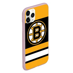 Чехол iPhone 11 Pro матовый Boston Bruins, цвет: 3D-розовый — фото 2