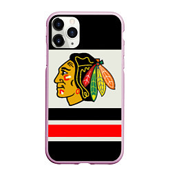 Чехол iPhone 11 Pro матовый Chicago Blackhawks