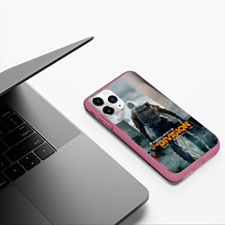 Чехол iPhone 11 Pro матовый Division, цвет: 3D-малиновый — фото 2