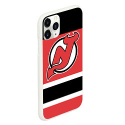 Чехол iPhone 11 Pro матовый New Jersey Devils, цвет: 3D-белый — фото 2