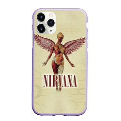 Чехол iPhone 11 Pro матовый Nirvana Angel, цвет: 3D-светло-сиреневый