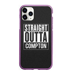 Чехол iPhone 11 Pro матовый Straight Outta Compton, цвет: 3D-фиолетовый
