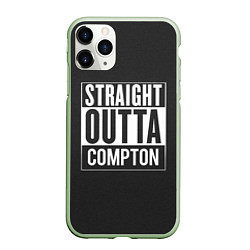 Чехол iPhone 11 Pro матовый Straight Outta Compton, цвет: 3D-салатовый