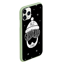 Чехол iPhone 11 Pro матовый Бородатый сноубордист, цвет: 3D-салатовый — фото 2