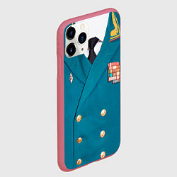 Чехол iPhone 11 Pro матовый Китель, цвет: 3D-малиновый — фото 2