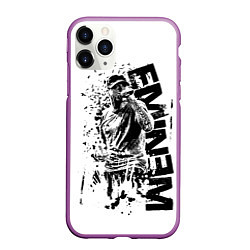 Чехол iPhone 11 Pro матовый Eminem Rap, цвет: 3D-фиолетовый