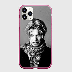 Чехол iPhone 11 Pro матовый Дэвид Боуи, цвет: 3D-малиновый