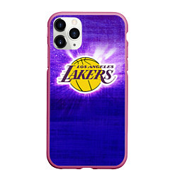 Чехол iPhone 11 Pro матовый Los Angeles Lakers