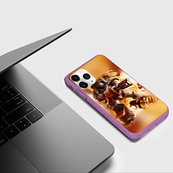 Чехол iPhone 11 Pro матовый Серый рыцарь, цвет: 3D-фиолетовый — фото 2
