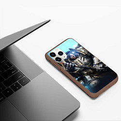 Чехол iPhone 11 Pro матовый Серый рыцарь, цвет: 3D-коричневый — фото 2