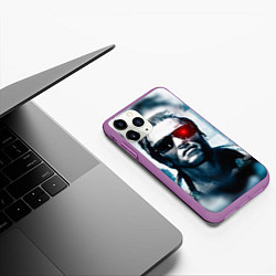 Чехол iPhone 11 Pro матовый T-800, цвет: 3D-фиолетовый — фото 2