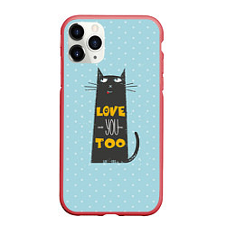 Чехол iPhone 11 Pro матовый Kitty: Love you too